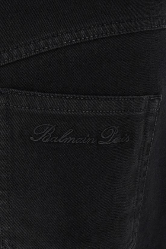  발망 스트레이트 팬츠 CH1MI070DD96 0PA NOIR - BALMAIN