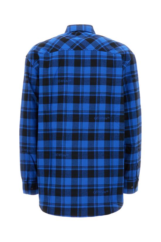  오프화이트 긴팔 셔츠 OMES003F23FAB001 4800 DARKBLUE - OFF WHITE