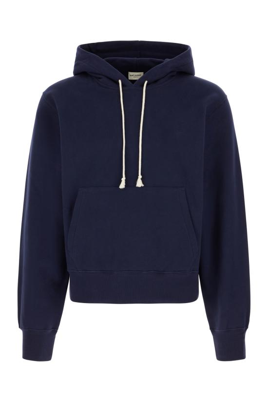  생로랑 카산드라 자수 코튼 후드 778464Y36SW 4140 MARINE