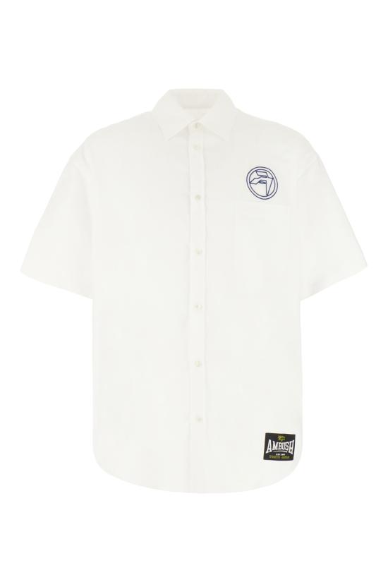  엠부시 반팔 셔츠 BMGG001S24FAB001 0145 WHITE