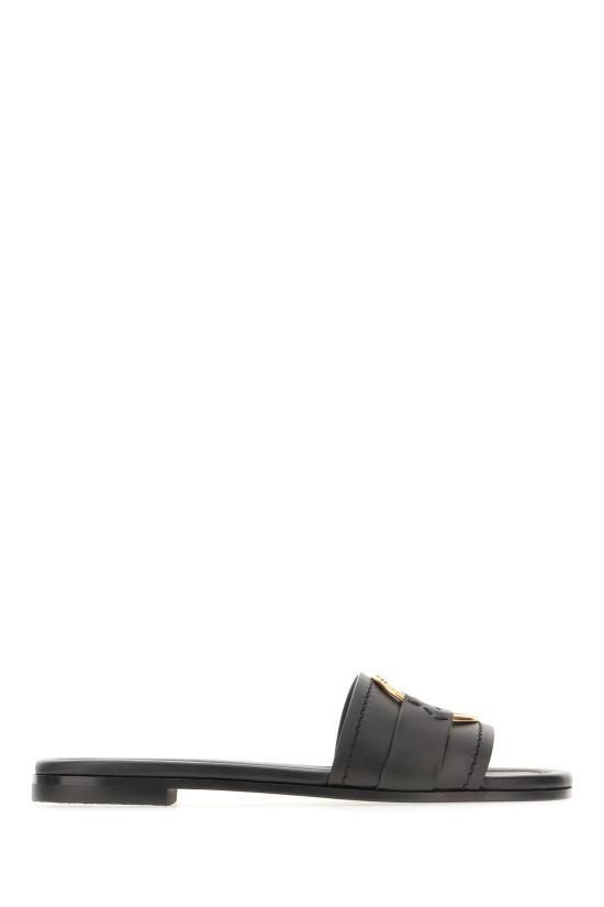  몽클레어 벨 카프 레더 로고 링 샌들 4C00160M4097 999 Nero