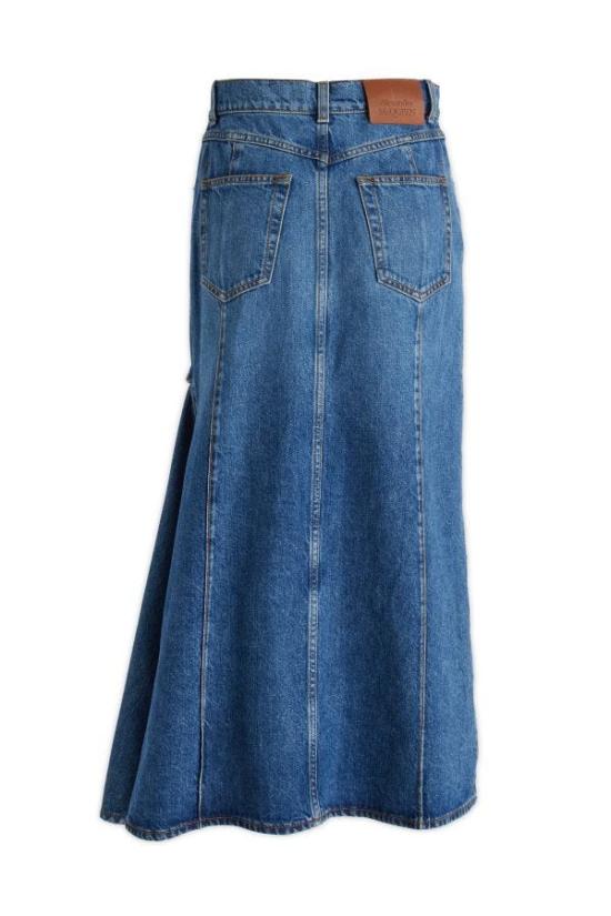  알렉산더 맥퀸 데님 스커트 754828QMACG 4164 BLUESTONEWASH - ALEXANDER MCQUEEN