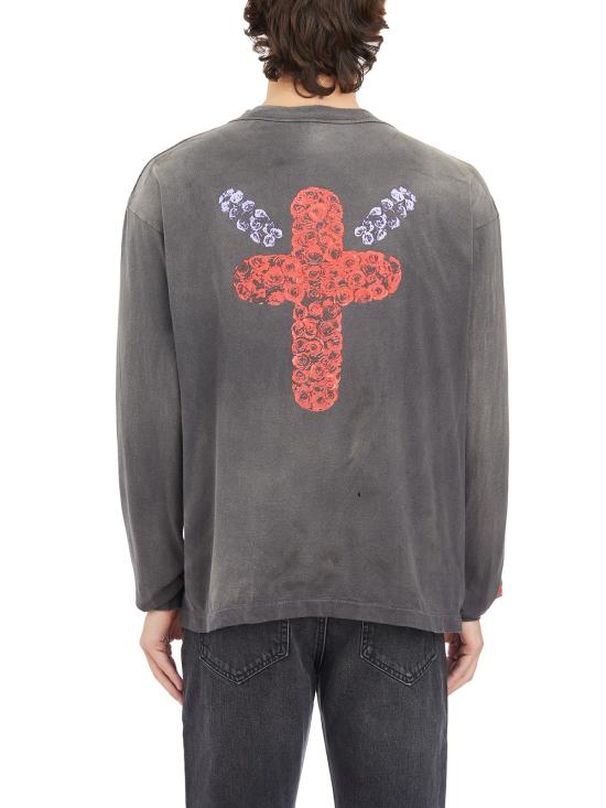 25FW 세인트 미카엘 긴팔 티셔츠 ISMYS10000C40 Black - SAINT MXXXXXX