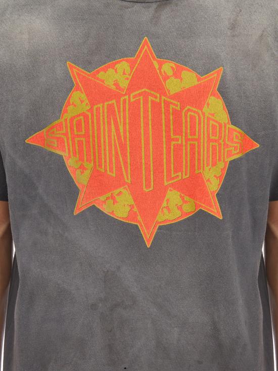 25FW 세인트 미카엘 반팔 티셔츠 ISMYS10000C45 Black - SAINT MXXXXXX