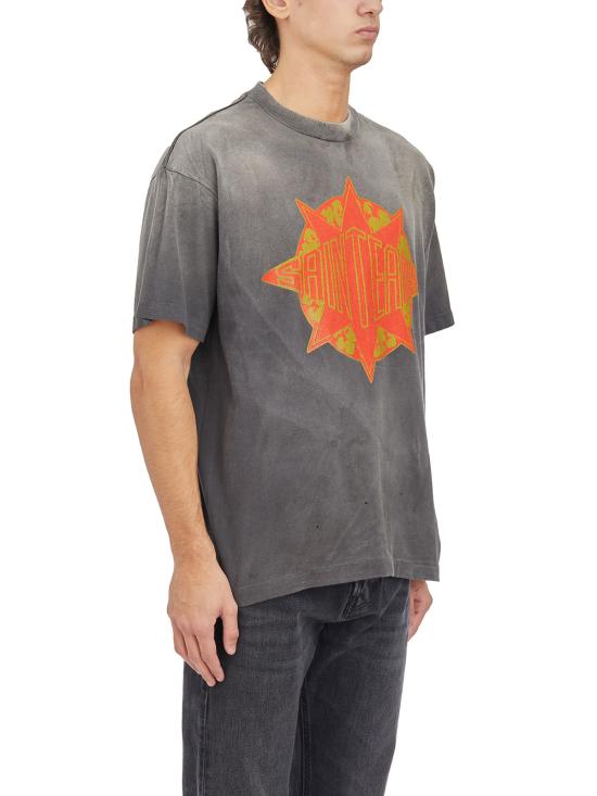 25FW 세인트 미카엘 반팔 티셔츠 ISMYS10000C45 Black - SAINT MXXXXXX