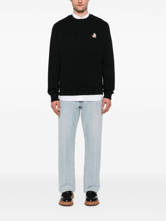  메종키츠네 스피디 폭스 패치 컴포트 스웨트셔츠 MM00313KM0307 Black - MAISON KITSUNE
