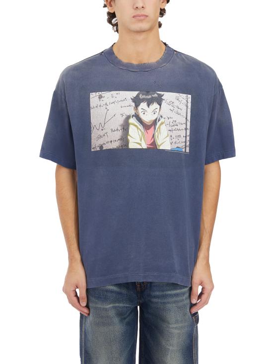 25FW 세인트 미카엘 반팔 티셔츠 ISMYS10000C29 Blue