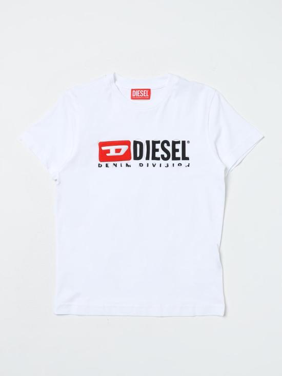 25FW [키즈] 디젤 티셔츠 J017930BLAP K100 White