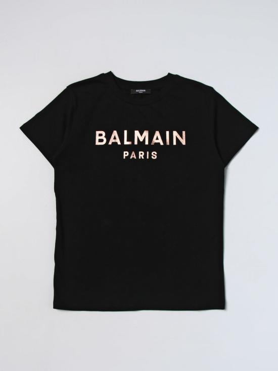 25FW [키즈] 발망 티셔츠 BT8A81Z0057 930 Black