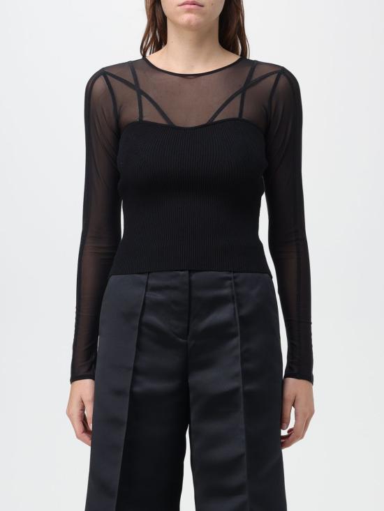 25FW 액티튜드 트윈세트 긴팔 티셔츠 232AP3061 00006 Black