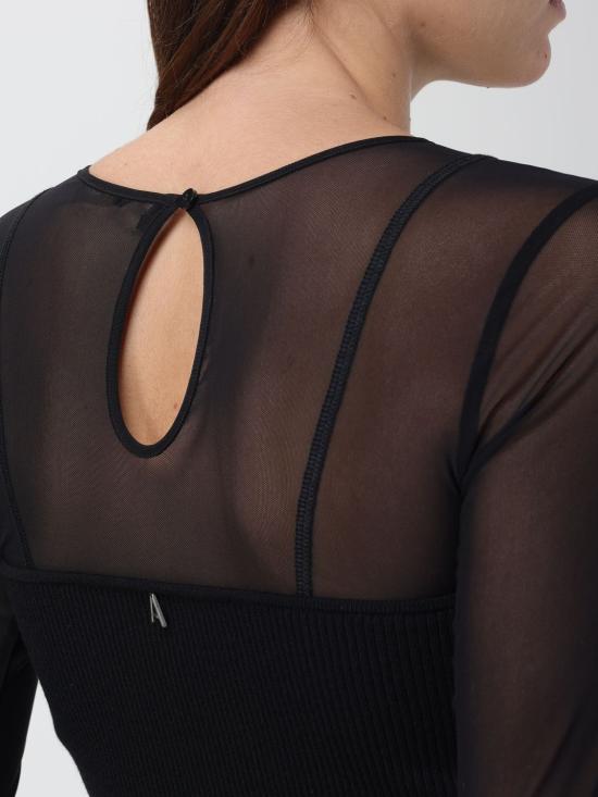 25FW 액티튜드 트윈세트 긴팔 티셔츠 232AP3061 00006 Black - ACTITUDE TWINSET