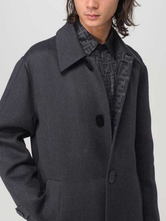 25FW 펜디 코트 FF0816ASCM F0UV2 Blue - FENDI