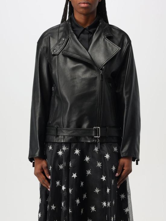 24FW 엠포리오 아르마니 가죽 자켓 EW000229AF10529 UC001 Black