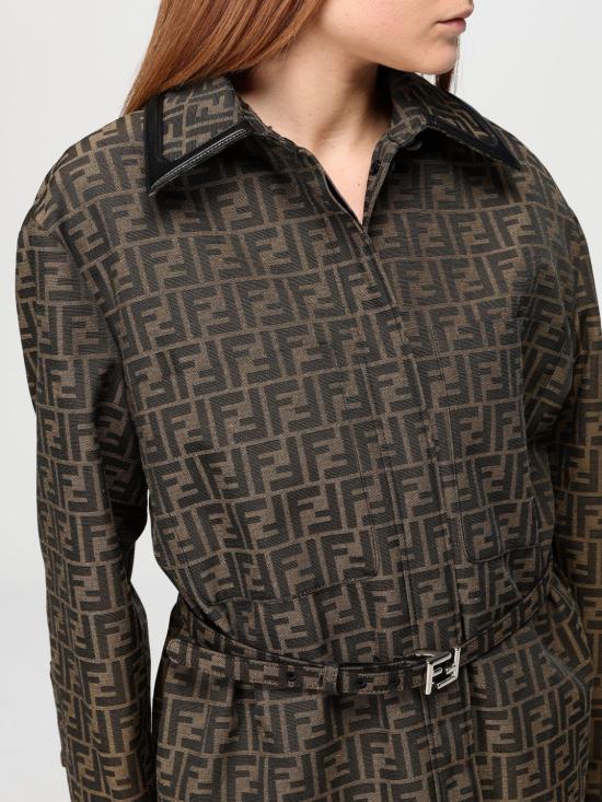 26SS 펜디 FF 캔버스 재킷 FJ7564A5W3 F118W Brown - FENDI