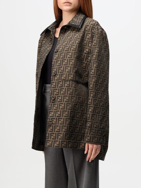 26SS 펜디 FF 캔버스 재킷 FJ7564A5W3 F118W Brown - FENDI