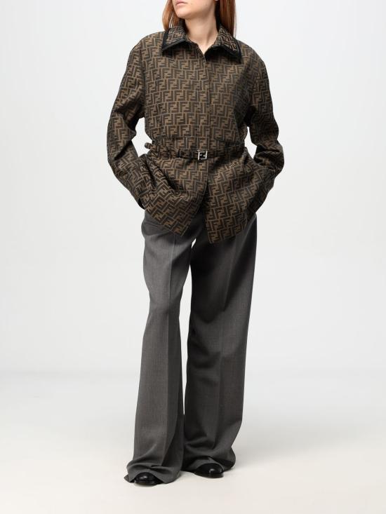 26SS 펜디 FF 캔버스 재킷 FJ7564A5W3 F118W Brown - FENDI