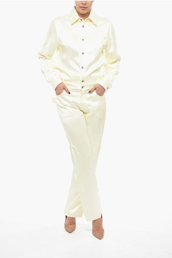  보테가베네타 스트레이트 팬츠 730179V1JS0 7112 Yellow - BOTTEGA VENETA