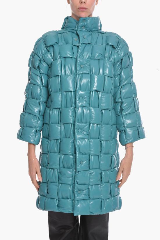  보테가베네타 인트레치오 패딩 가죽 자켓 633940VKLC03606 Light blue