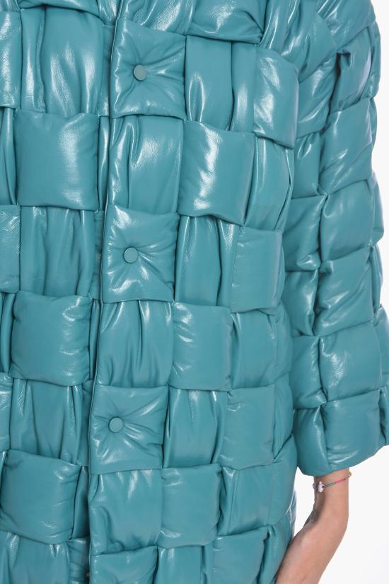  보테가베네타 인트레치오 패딩 가죽 자켓 633940VKLC03606 Light blue - BOTTEGA VENETA