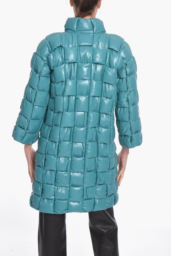  보테가베네타 인트레치오 패딩 가죽 자켓 633940VKLC03606 Light blue - BOTTEGA VENETA