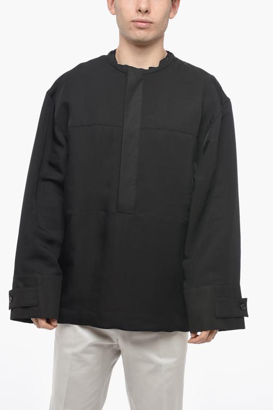  질샌더 집업 니트 J21BN0115 JTN180 001 Black