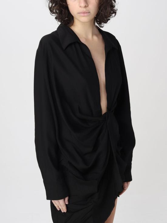 25FW 자크뮈스 숏 원피스 21H213DR0091020 990 Black - JACQUEMUS