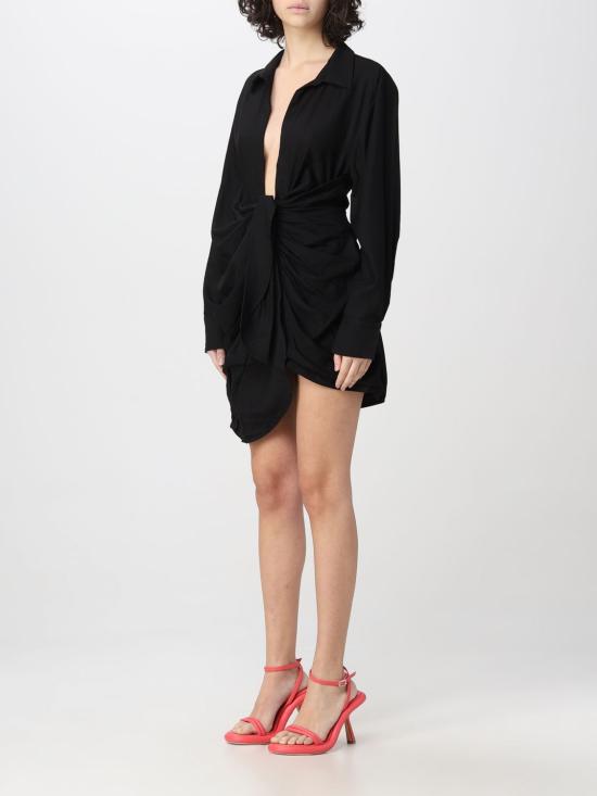 25FW 자크뮈스 숏 원피스 21H213DR0091020 990 Black - JACQUEMUS