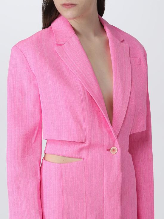 25FW 자크뮈스 숏 원피스 22E221DR0161031 430 Pink - JACQUEMUS