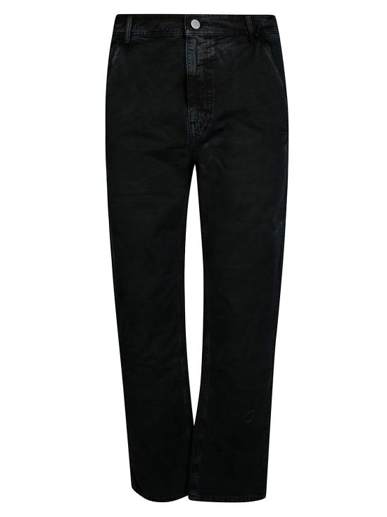 24FW 44레이블 스트레이트 팬츠 B0030531 FA408 Black mosso 291 Nero