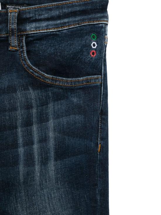 24FW [키즈] 필립 플레인 진 BDT0382PDE004N 07PS BLUE SPLASH - PHILIPP PLEIN