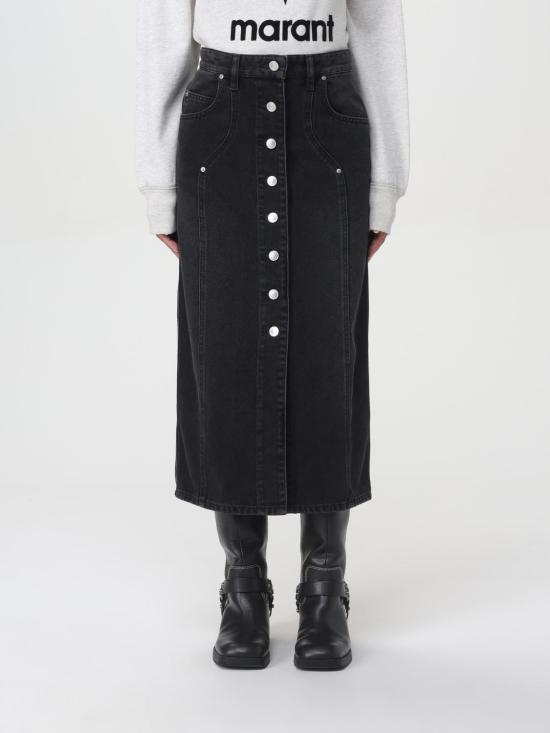25FW 이자벨마랑에뚜왈 데님 스커트 JU0073FBB3H02E 02FK Black