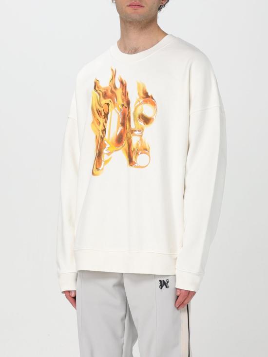 25FW 팜앤젤스 긴팔 티셔츠 PMBA074R24FLE004 0376 White - PALM ANGELS