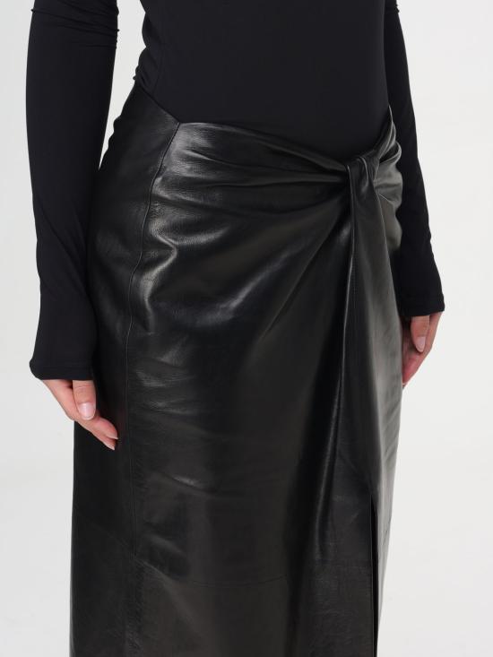  생로랑 미디 스커트 776771YCOJ2 1000 Black - SAINT LAURENT