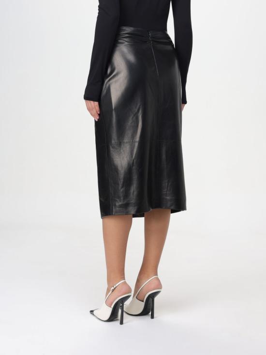  생로랑 미디 스커트 776771YCOJ2 1000 Black - SAINT LAURENT