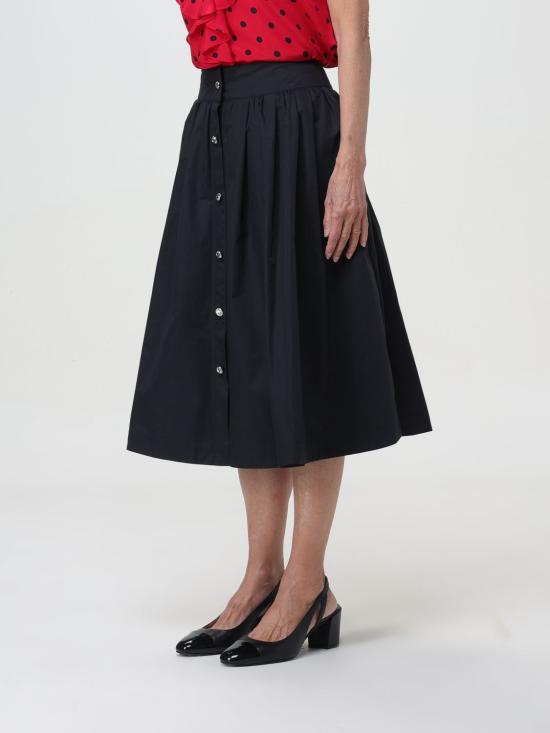 25FW 모스키노 미디 스커트 01240430 0555 Black - MOSCHINO