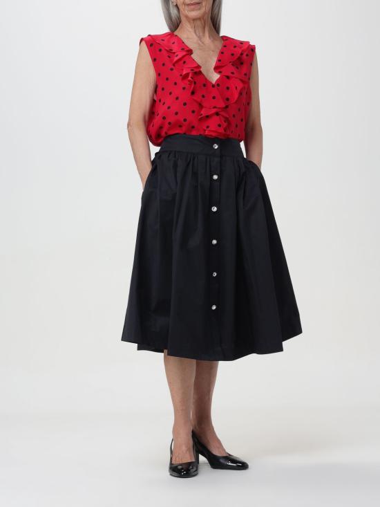 25FW 모스키노 미디 스커트 01240430 0555 Black - MOSCHINO