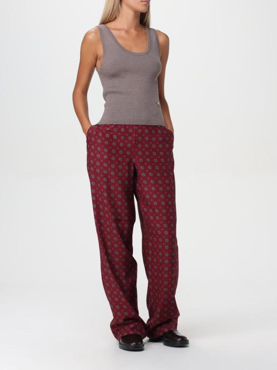 25FW 모스키노 스트레이트 팬츠 03065455 1139 Burgundy - MOSCHINO