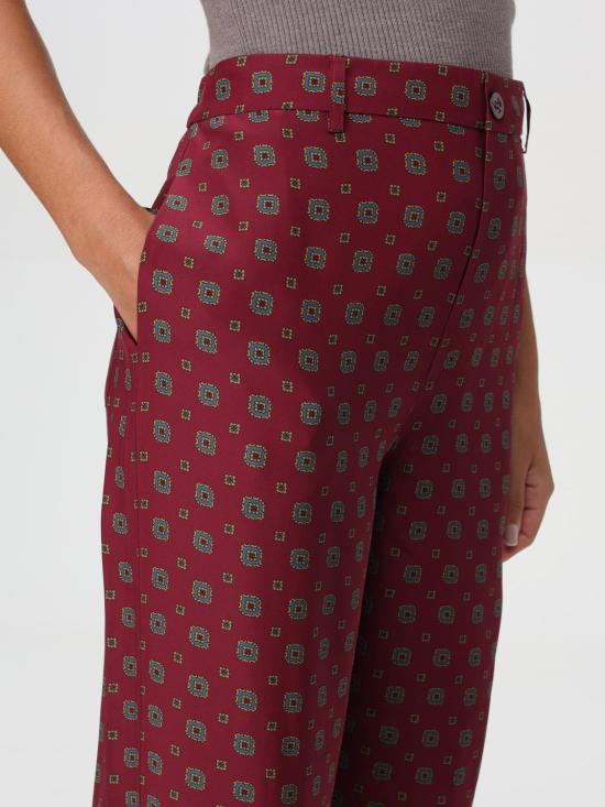 25FW 모스키노 스트레이트 팬츠 03065455 1139 Burgundy - MOSCHINO