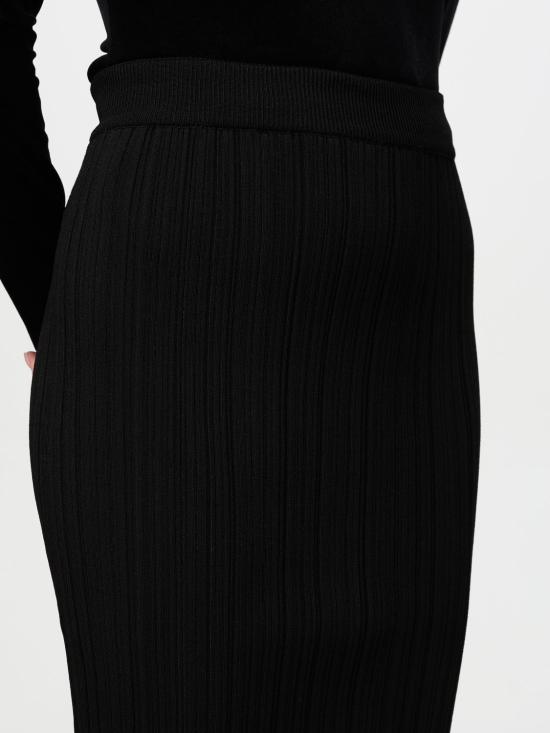 25FW 발망 롱 스커트 DF0LD019KH70 0PA Black - BALMAIN