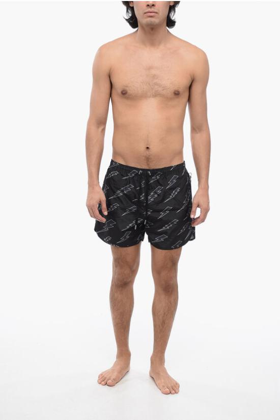  닐바렛 스윔팬츠 MY58005A Y069 368N Black - NEIL BARRETT