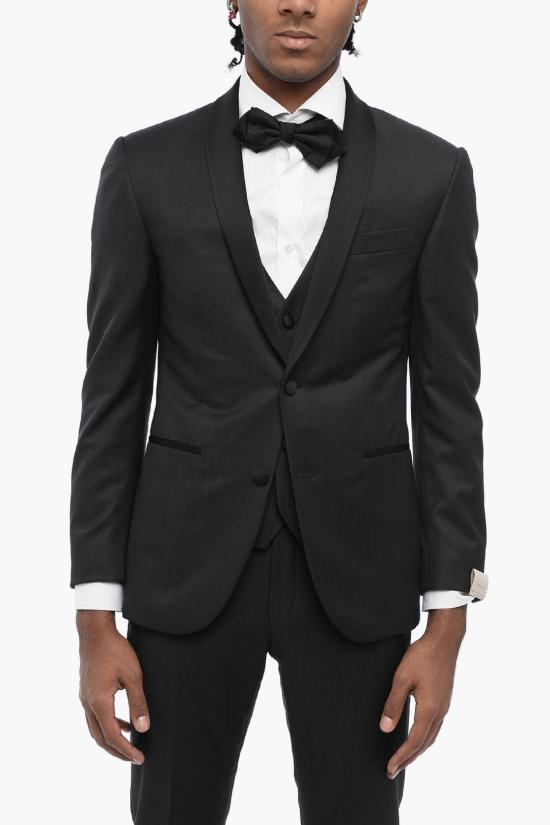  꼬르넬리아니 수트 세트 858078 0287106 017 Black - CORNELIANI