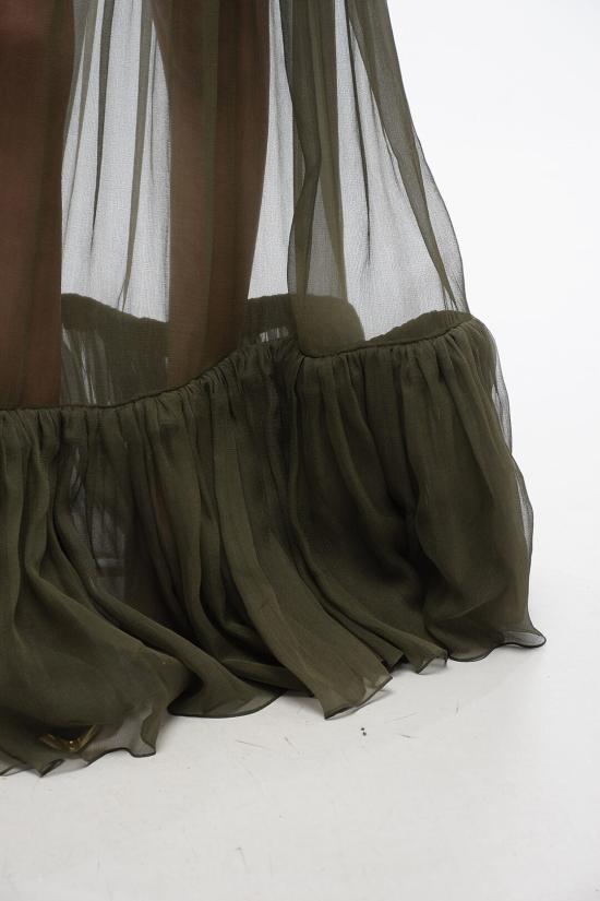  생로랑 롱 스커트 723489 Y430U 3305 Green - SAINT LAURENT