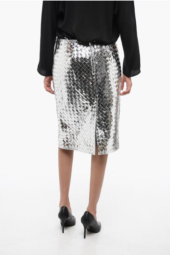  보테가베네타 미디 스커트 754610V39N08101 Silver - BOTTEGA VENETA