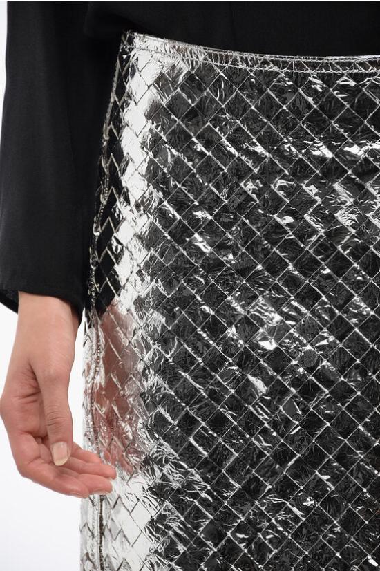  보테가베네타 미디 스커트 754610V39N08101 Silver - BOTTEGA VENETA