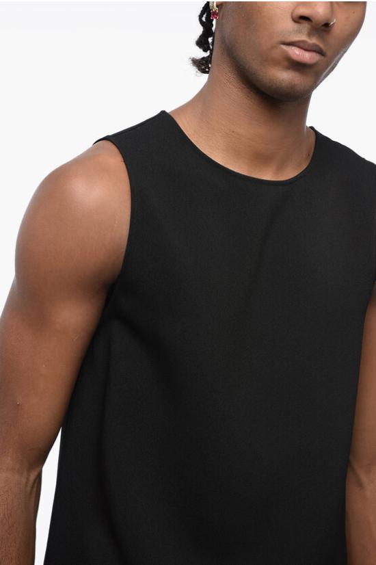  질샌더 민소매 티셔츠 J21TD0006 J65115 001 Black - JIL SANDER