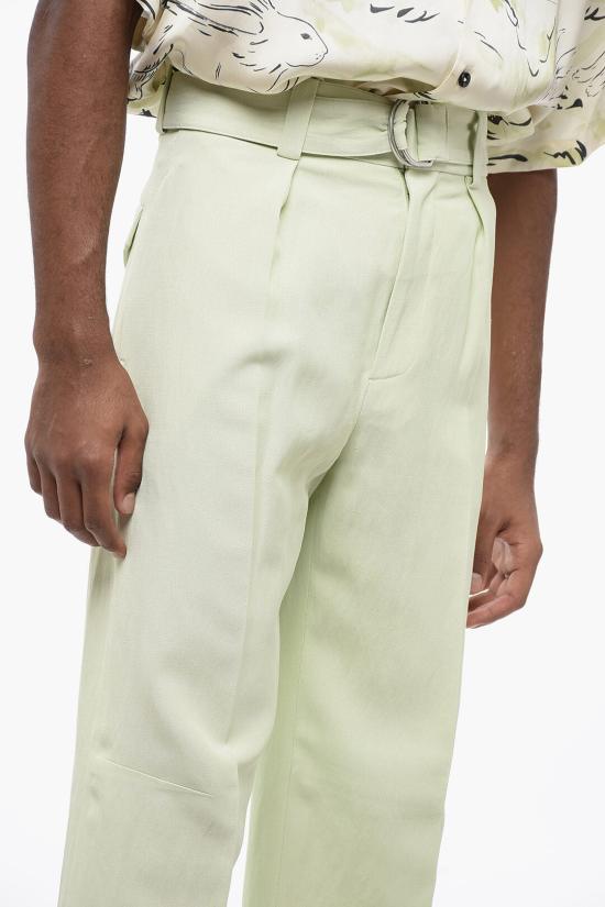  질샌더 스트레이트 팬츠 J21KA0116 J65023 333 Green - JIL SANDER