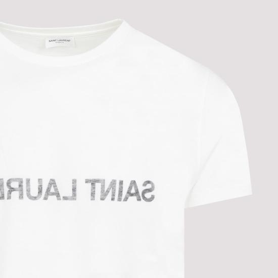 25FW 생로랑 반팔 티셔츠 663278 Y37AW 9744 WHITE - SAINT LAURENT