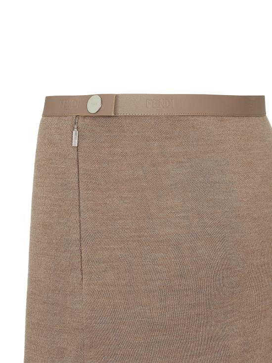 24FW 펜디 미디 스커트 FZQ749 ANERF0RTU Grey - FENDI