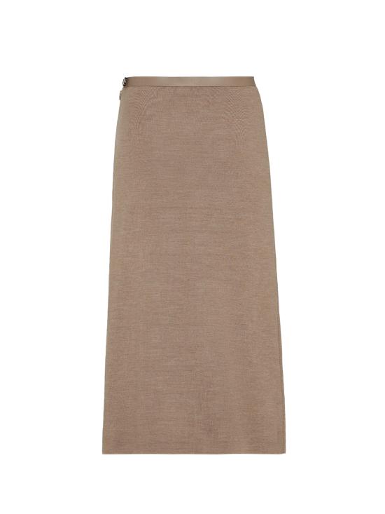 24FW 펜디 미디 스커트 FZQ749 ANERF0RTU Grey - FENDI