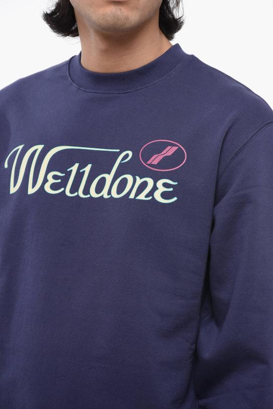  웰던 후드 티셔츠 WDTS322817UNVNAVY Blue - WE11DONE